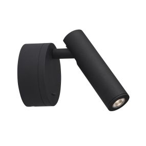 Nova Luce Clip - applique murale avec interrupteur - 8 x 3,4 x 11 cm - 3W LED inclus - noir