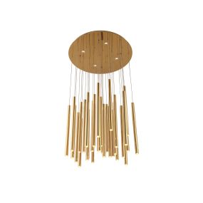 Maxlight Organic - lampe suspendue - Ø 62 x 190 cm - 33 x 1W + 4 x 3W LED dimmable incl - or