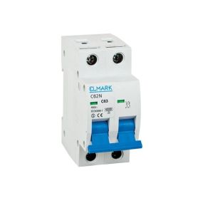 Disjoncteur Elmark - 2 pôles - 20A - 6kA - caractéristique B