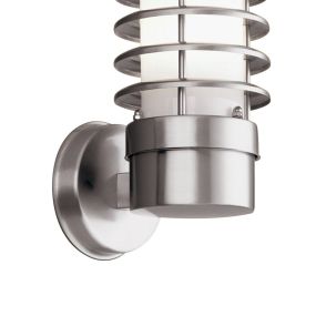 Searchlight Louvre - Applique d'extérieur - 13 x 30 cm - IP44 - inox et blanc