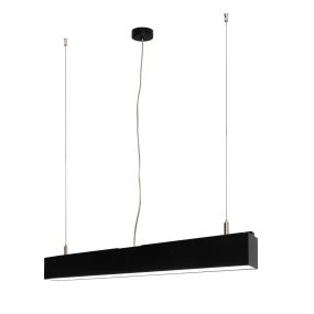Roi Du Luminaire Linear - lampe suspendue - 57 x 5 x 200 cm - 18W LED inclus dimmable - noir - couleur de lumière blanc chaud