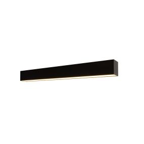 Roi Du Luminaire Linear - plafonnier - 57 x 6,5 x 5 cm - 18W LED incl. dimmable - noir - couleur de lumière blanc chaud