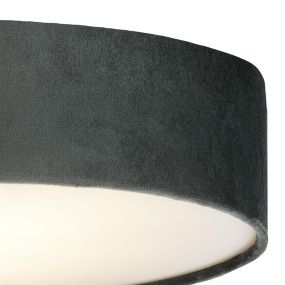 Searchlight Drum - plafonnier - Ø 50 x 10 cm - gris