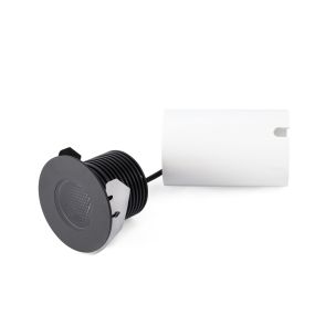 Faro Grund - spot rond pour l'extérieur - Ø 80 mm, Ø 60 mm à encastrer - 7W LED incl. - IP67 - noir - couleur de lumière blanc chaud (3000K)