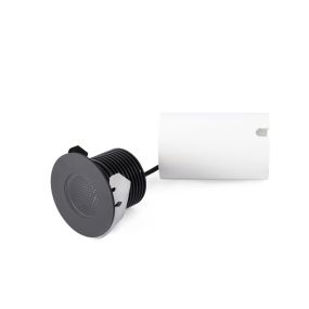 Faro Grund - spot rond pour l'extérieur - Ø 80 mm, Ø 60 mm à encastrer - 7W LED incl. - IP67 - noir - couleur de lumière blanc chaud (3000K)