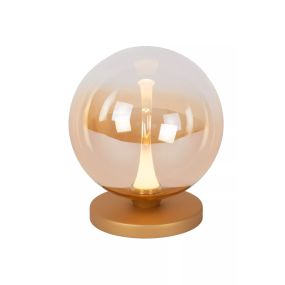 Lucide Gisela - lampe à poser - Ø 16 x 17,5 cm - 4W LED incl - ambre