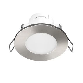 Energetic Lighting Antarctica - spot encastré - Ø 83mm, Ø 65mm encastré - 4,6W LED incl - IP65 - nickel brossé