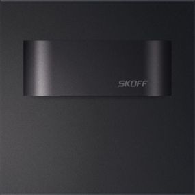 Skoff Tango Short LED - applique encastrée - 73 x 73 mm - 1,8W LED incl. - 230V - noir - 3000K