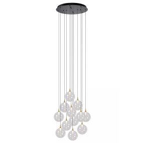 Lucide Gisela - lampe suspendue - Ø 61 x 326 cm - 12 x 3,6W LED dimmable incl. - transparent