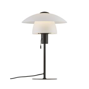Nordlux Verona - lampe à poser - Ø 27,5 x 40 cm - blanc opale et noir
