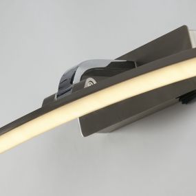 Searchlight Santorini - applique murale - 50 x 9 cm - 11W LED inclus - argent satiné et chrome
