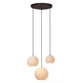 Lucide Bina - lampe suspendue 3L - Ø 40 x 155 cm - blanc