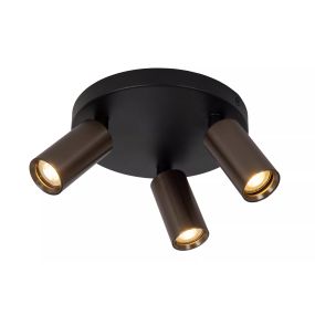 Lucide Ritmo - spot en saillie 3L - Ø 18 x 11,1 cm - café