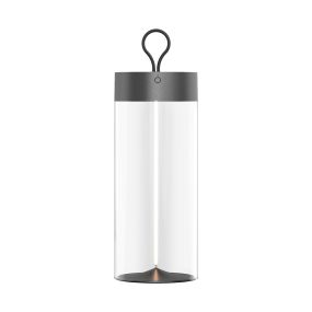 Zuma Line Esterno - lampe de table rechargeable - Ø13,15 x 32,1 cm - 1,2W LED incl. - 3 stepdim - gris foncé