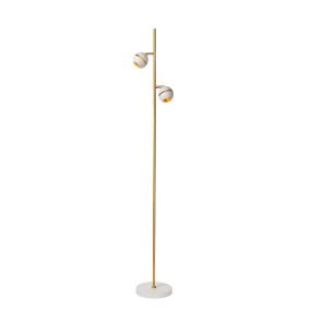 Lucide Binari - lampadaire - 155 cm - 2 x 5W LED incl - blanc