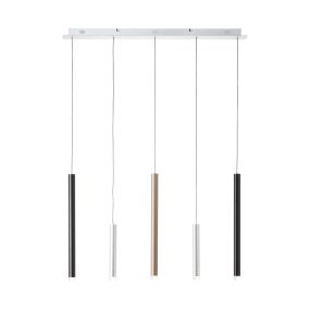 Brilliant Cembalo - lampe suspendue - 89 x 8,5 x 120 cm - gradateur à 3 niveaux - 5 x 4W LED incl. - multicolore