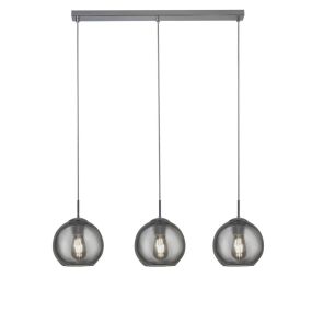 Searchlight Balls - lampe suspendue - 81 x 15 x 147 cm - chrome et verre fumé