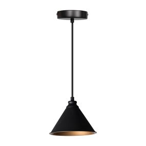 ETH Midnight - lampe suspendue - Ø 18 x 132 cm - noir et or (rupture de stock)