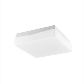 Nova Luce Cube - plafonnier de salle de bains - 25 x 25 x 7,5 cm - IP44 - blanc