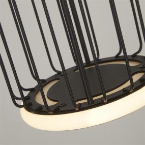 Searchlight Circolo - lampe suspendue - 90 x 150 cm - 3 niveaux de gradation - 35W LED incl. - noir et blanc