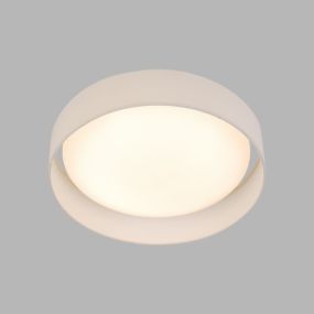 Searchlight Gianna - plafonnier - Ø 50 x 12,5 cm - 25W LED inclus - blanc