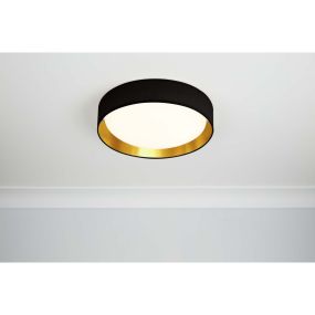 Searchlight Gianna - plafonnier - Ø 37 x 10,5 cm - 15W LED incl. - noir