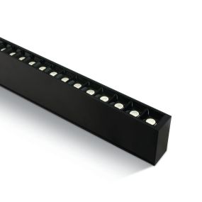 ONE Light LED Linear Profiles - plafonnier/ suspensions - 130 x 7 x 3,5 cm - 40W LED incl - noir - couleur de lumière blanche