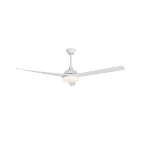 Nova Luce Flow - ventilateur de plafond avec lumière et télécommande - Ø 152 x 47 cm - 18W LED incl. - blanc mat