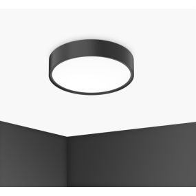 Century Italia Blanca Luxe - plafonnier - Ø 30 x 7 cm - 17W LED incl. - noir