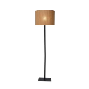 Lucide Magius - lampadaire - 156,5 cm - brun clair et noir