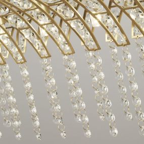 Searchlight Gemma - lampe suspendue - 100 x 26 x 150 cm - laiton satiné et transparent