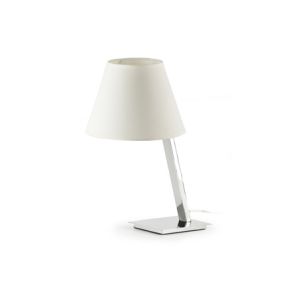 Faro Moma - lampe à poser - 30 x 23 x 44 cm - chrome et blanc