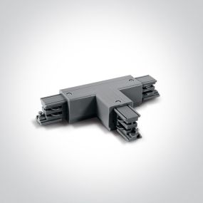 ONE Light Square Track Accessories - Connecteur en T gauche - Système de rail triphasé - 16A - gris