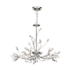 Searchlight Hibiscus - lampe suspendue - Ø 52 x 95 cm - chrome