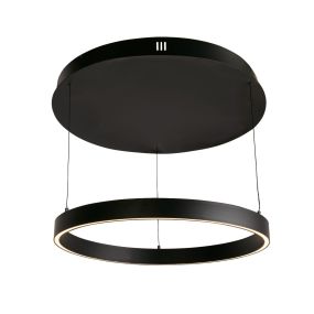 Searchlight Layla - lampe suspendue -Ø 64 x 190 cm - 29W dim-to-warm LED inclus - motion controlled - noir