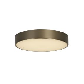 Searchlight Palma - plafonnier - Ø 25 x 4 cm - 12W LED incl. - bronze et opale