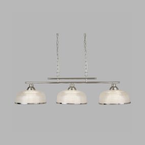 Searchlight Bistro II - lampe suspendue - 99 x 27 x 80 cm - argent satiné
