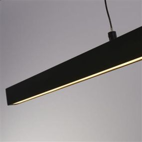 Searchlight Layla - lampe suspendue - 101 x 8 x 190 cm - 29W dim-to-warm LED incl - motion-controlled - noir