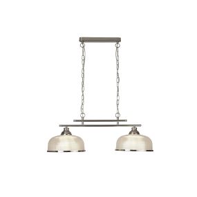 Searchlight Bistro II - lampe suspendue - 75 x 27 x 80 cm - argent satiné