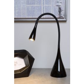 Lucide Zozy - lampe à poser - Ø 11,2 x 48,5 cm - 4W LED incl. - 3 niveaux de gradation - noir