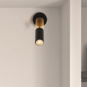 Searchlight Merrygold - applique murale - 10 x 29 cm - noir et ambre