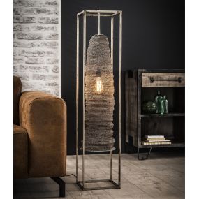 Vico Rectangle Mesh Hanging - lampadaire - 120 cm - nickel antique