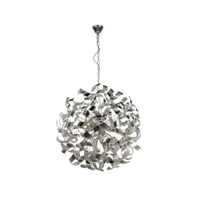 Searchlight Curls - lampe suspendue - Ø 60 x 110 cm - chrome