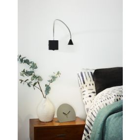 Lucide Buddy - applique murale - 8 x 8 x 60 cm - 3W LED incl - noir