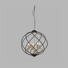 Searchlight Flow - lampe suspendue - Ø 60 x 150 cm - noir mat