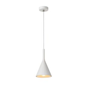 Lucide Gipsy V - lampe suspendue - Ø 16,5 x 130 cm - blanc