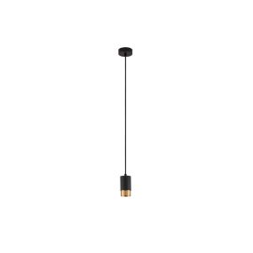 Nova Luce Pogno Mini - lampe suspendue - Ø 5,6 x 150 cm - or et noir