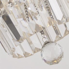 Searchlight Empire - plafonnier - Ø 50 x 42 cm - IP44 - chromé et transparent