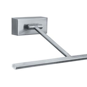 Searchlight LED Picture Lights - applique murale avec interrupteur à tirette - 34 x 5,8 cm - 8W LED inclus - argent satiné