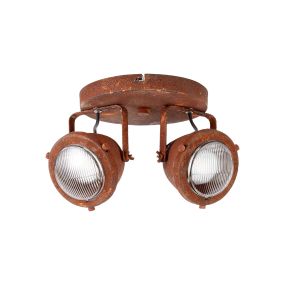 Brilliant Carmen - spot apparent 2L - Ø 28 x 18,5 cm - 2 x 5W LED incl. - couleur rouille